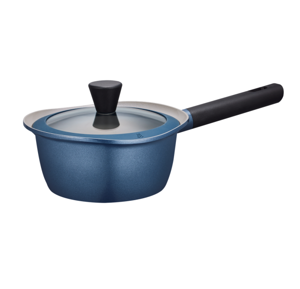 Panela Cerâmica Antiaderente Roichen Indução Newtro18cm 1,8L com tampa - Azul