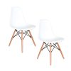 Kit c/ 2 Cadeiras DS331 Charles Eames Wood DKR Eiffel Brancas