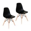 Kit c/ 2 Cadeiras DS331 Charles Eames Wood DKR Eiffel Pretas