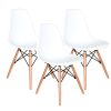 Kit c/ 3 Cadeiras DS331 Charles Eames Wood DKR Eiffel Brancas