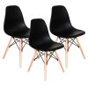 Kit c/ 3 Cadeiras DS331 Charles Eames Wood DKR Eiffel Pretas