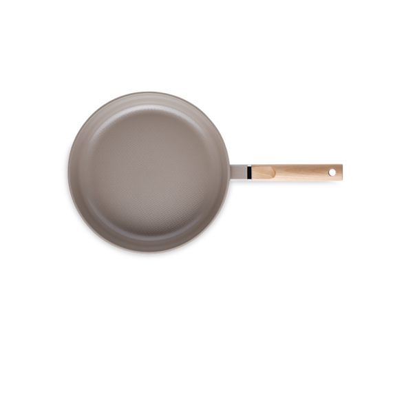 Frigideira Cerâmica Antiaderente Roichen - Indução 28cm 3,8L  - Bege Rasa - Image 3