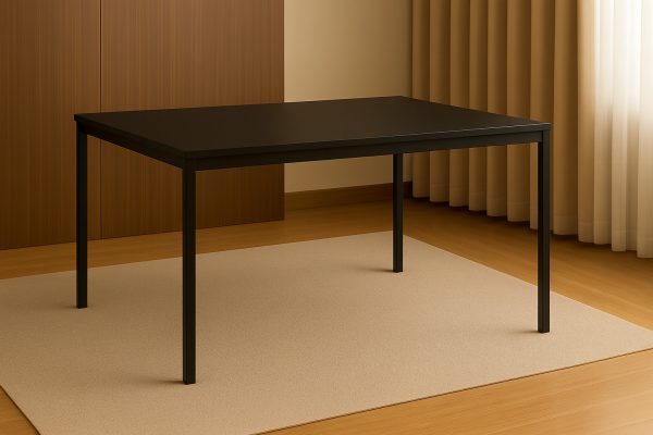 Conjunto Mesa de Jantar 120x80cm com 4 Cadeiras Eames Brancas – Tampo Preto, Design Moderno e Sofisticado - Image 2