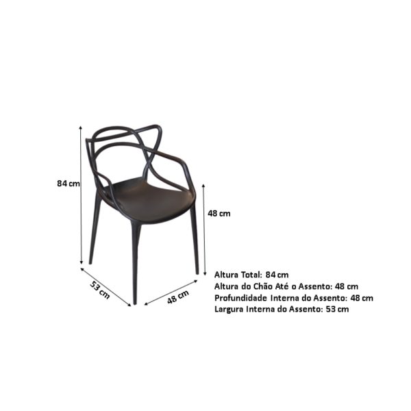 Mesa de Jantar Quadrada 90x90cm com 4 Cadeiras Allegra Pretas – Base de Madeira Design Moderno - Image 5