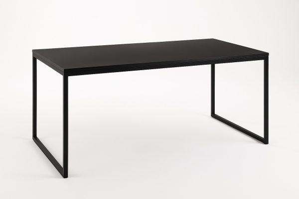 Mesa Industrial Preta 1,20m x 0,80m Estrutura de Metal Tampo MDF Preto - Image 2