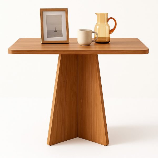 Mesa Quadrada em MDF Freijó – Base Central Moderna e Design Sofisticado - Image 2