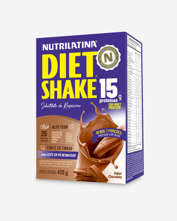 DIET SHAKE CHOCOLATE Nutrilatina 420g - EMAGRECEDOR