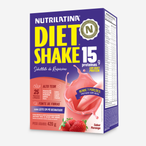 DIET SHAKE MORANGO Nutrilatina 420g