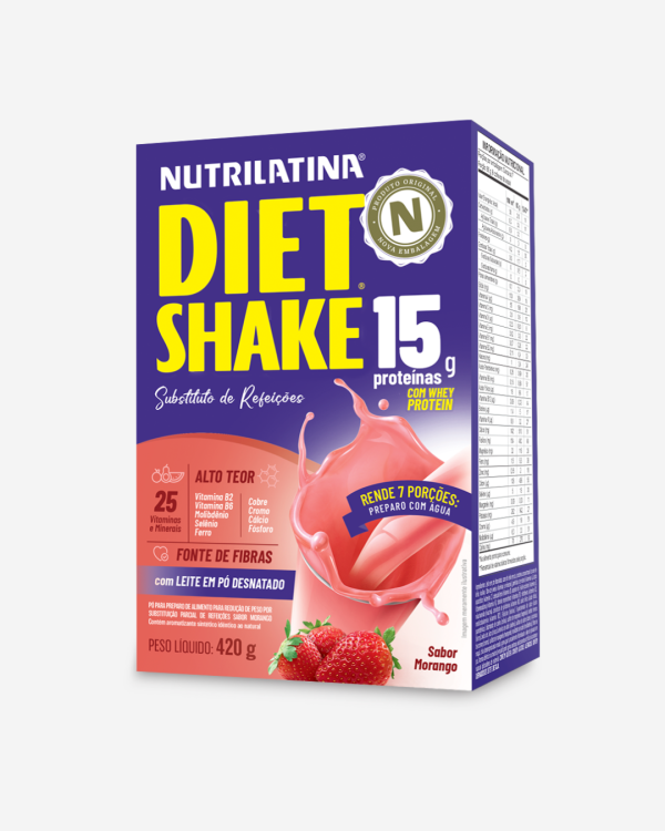 DIET SHAKE MORANGO Nutrilatina 420g