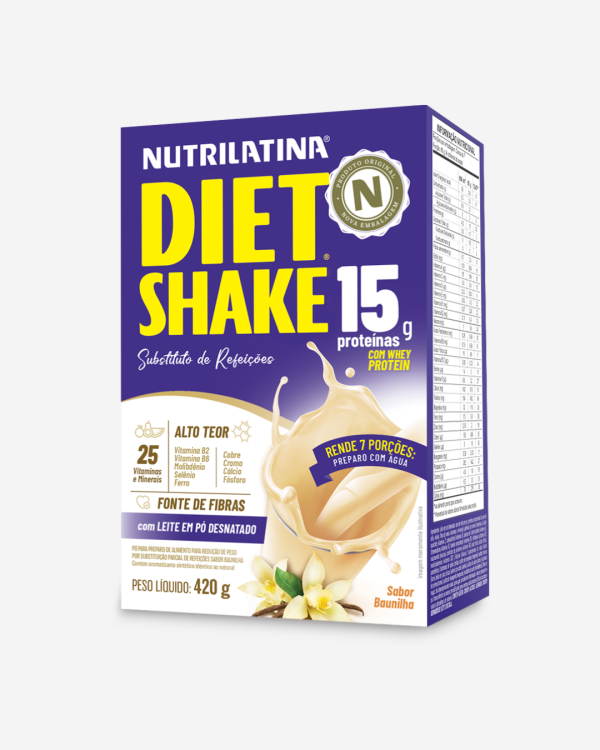 DIET SHAKE BAUNILHA Nutrilatina 420g