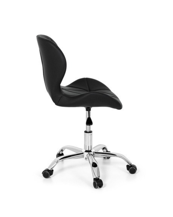 Conjunto 6 Cadeiras Office Eiffel Slim Giratória Ajustável Preta - Image 7