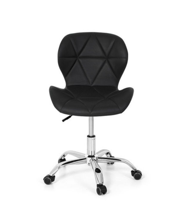 Conjunto 6 Cadeiras Office Eiffel Slim Giratória Ajustável Preta - Image 6