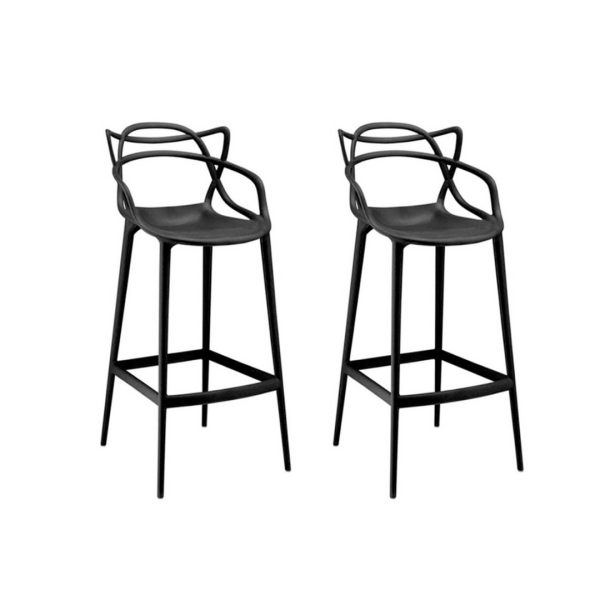 Conjunto 2 Banquetas Allegra + Mesa Bistrô Tampo Branco 60cm - Image 5