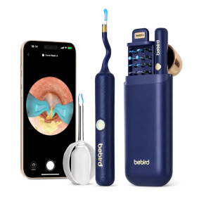 Otoscópio Bebird I35r Camera HD Removedor de Cera Ouvido  Com Pinça Robótica, Azul