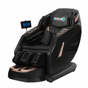 Poltrona de Massagem Evolution Pro 3D  Relaxante Zero Gravidade com Bluetooth, Airbags Corporais, Preto