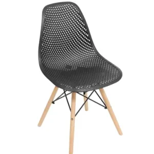 Cadeira Eames Design Colméia Eloisa Preta